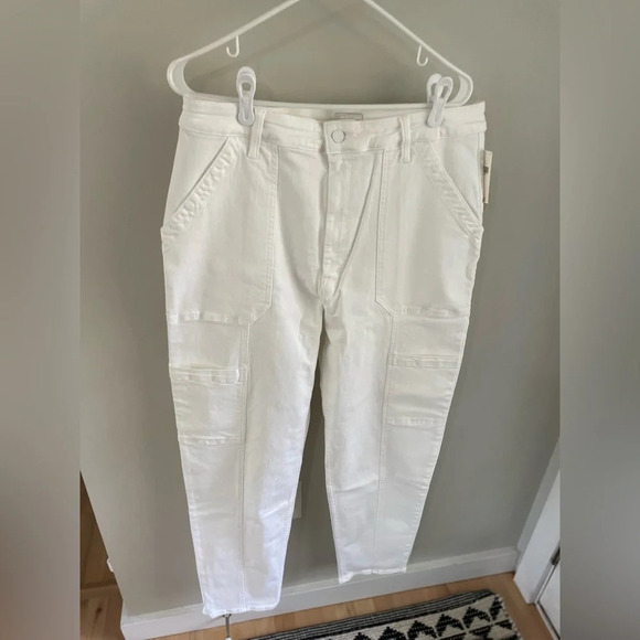 MOTHER The Private Double Pocket Skimp Jeans Straight Leg Cargo - Size 34 - NWT - Picture 9 of 15